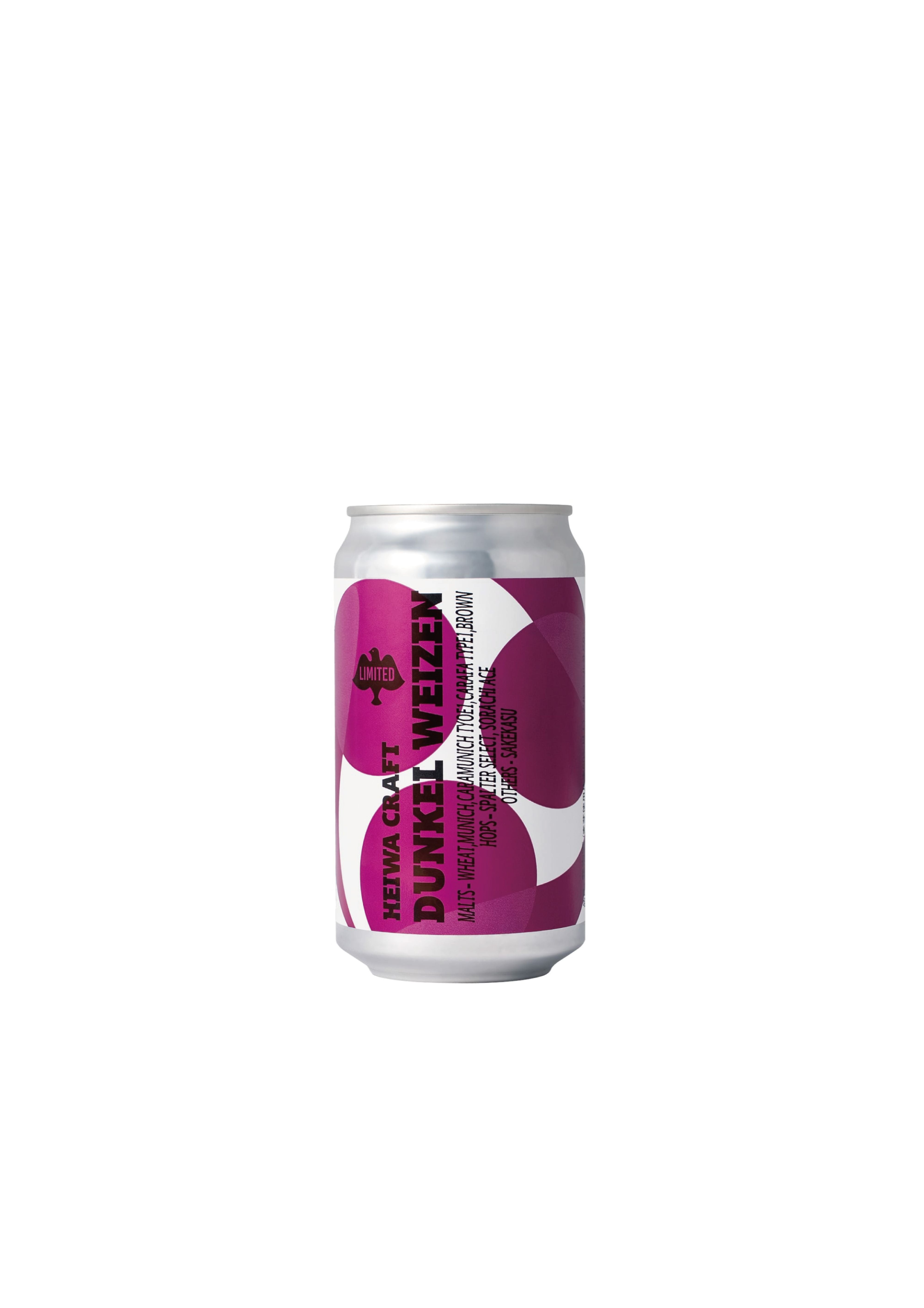 再再値引.ピンクのブレッド缶 平和クラフト DUNKEL WEIZEN 350ml